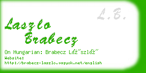 laszlo brabecz business card